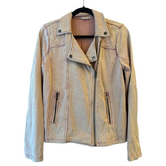 Mystree Moto sweat jacket size S pink - Picture 1 of 8